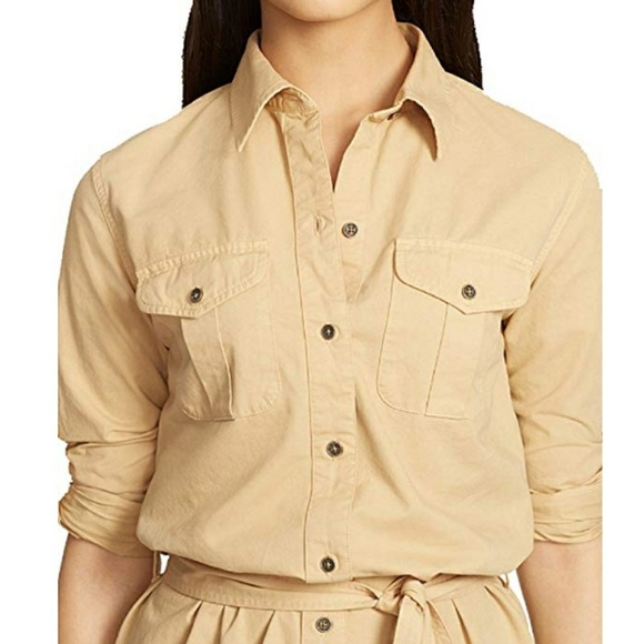 Lauren Ralph Lauren | Twill Shirt Dress - Picture 3 of 8
